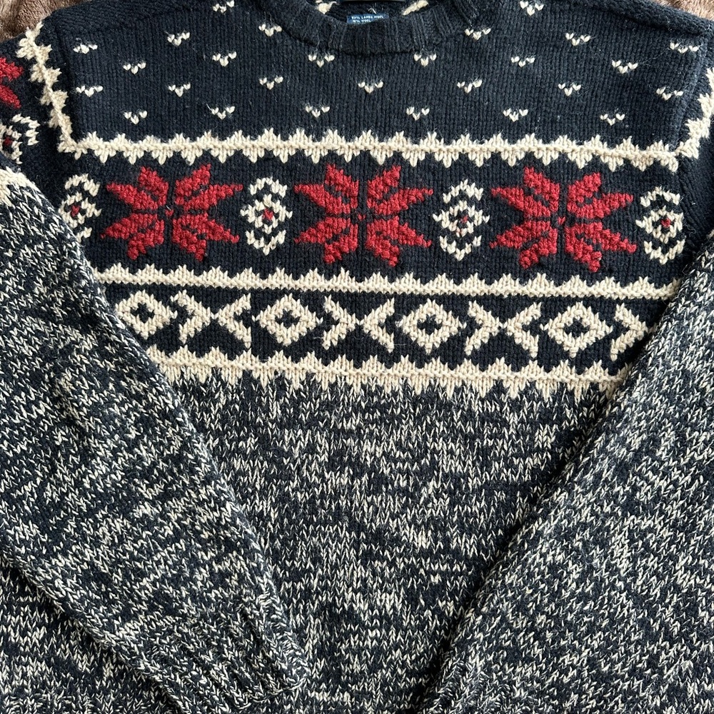 Ralph Lauren Black and Red Crewneck Sweater